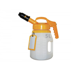 Secur-oil 5L Yellow Short, Secure pitcher for your extra oil, high flow.