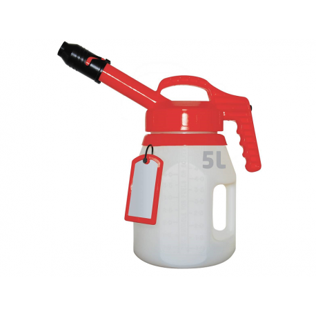 Secur-oil 5L Red long, Secure pitcher for your extra oil, high flow