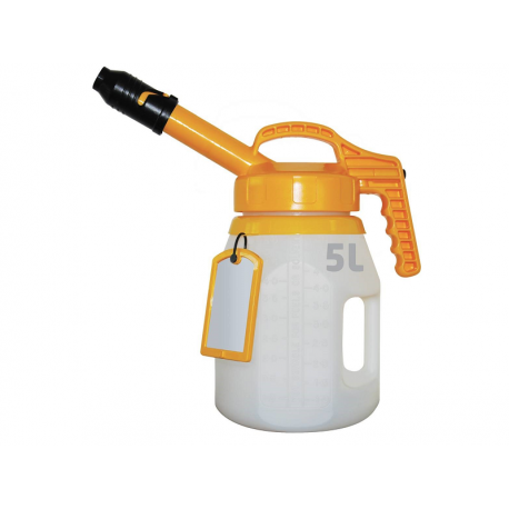 Secur-oil 5L Yellow long, Secure pitcher for your extra oil, high flow