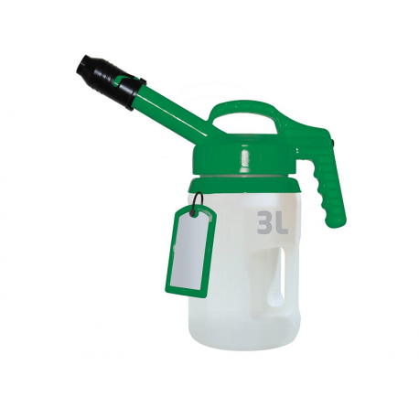 Secur-oil 3L Green long, Secure pitcher for your extra oil, high flow