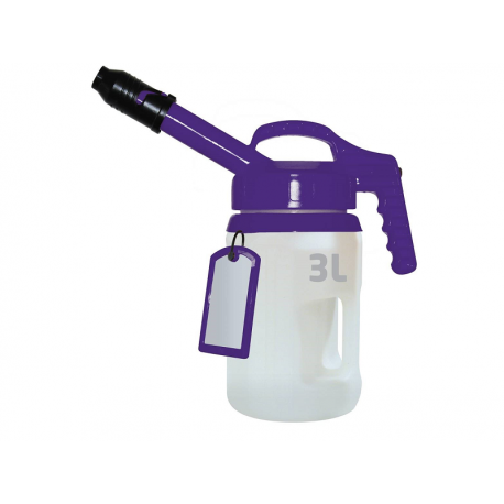 Secur-oil 3L Purple long, Secure pitcher for your extra oil, high flow