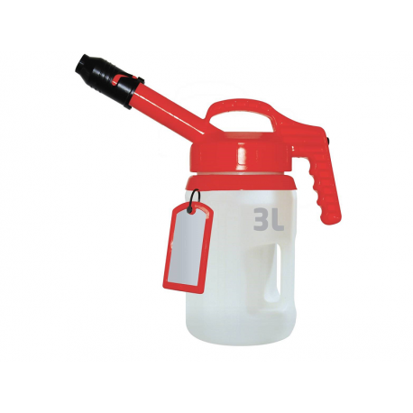 Secur-oil 3L Red long, Secure pitcher for your extra oil, high flow