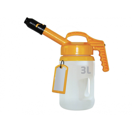 Secur-oil 3L Yellow long, Secure pitcher for your extra oil, high flow